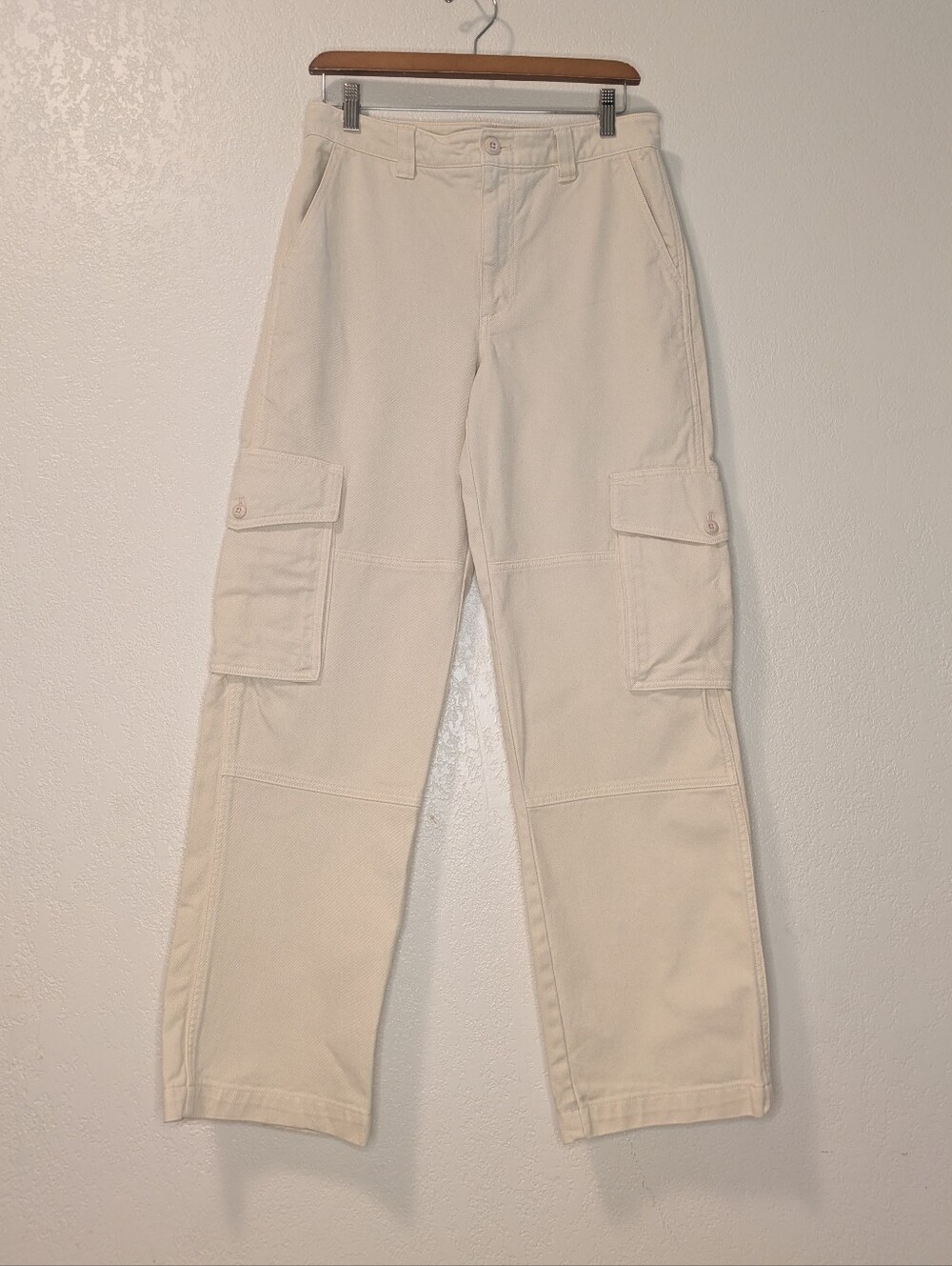 Aritzia Tna Troop Cargo Pant GD Birch Off-White Cream Utility Pants - Size 8